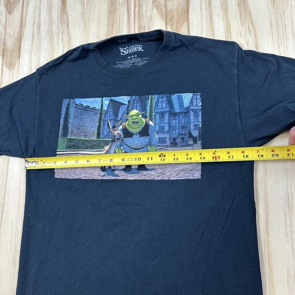 Shrek Move Promi T-Shirt Women's Medium Black Short Sleeve Graphic Y2K